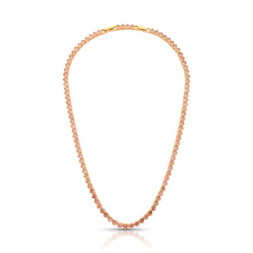 Colar riviera rhodolite com banho de ouro 18k 42+2cm extensor 3mm espessura