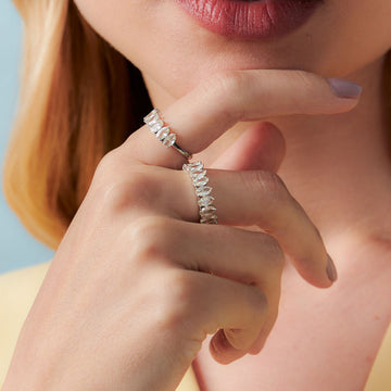 Anel meia aliança gotas yellow fancy em prata 925 com banho de ródio branco