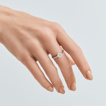 Anel prata 925 MOISSANITE ilusion 3mm 0.2 quilates