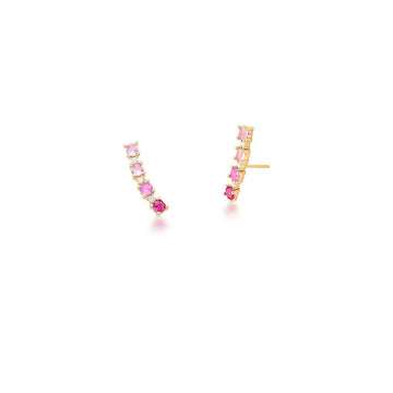 Brinco ear cuff tom de rosa dourado