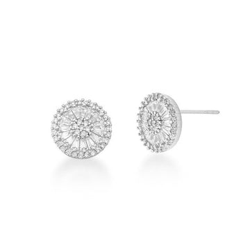 Brinco pizza G navetes com banho de ródio branco