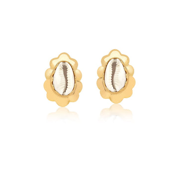 Brinco buzio com banho de ouro 18k