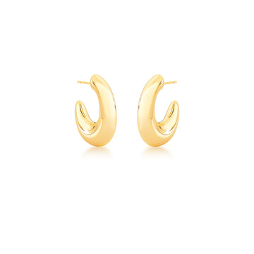 Brinco argola lisa bold vírgula dourado