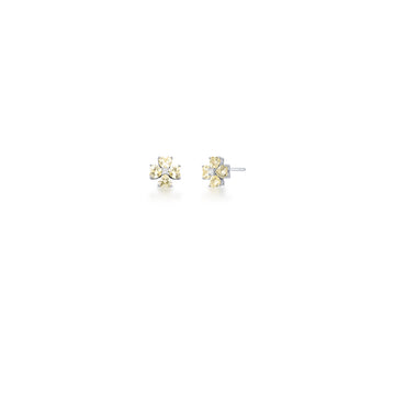 Brinco prata 925 flor menor citrino