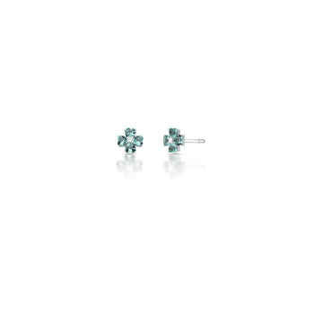 Brinco prata 925 flor menor turmalina