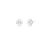 Brinco prata 925 flor maior cristal