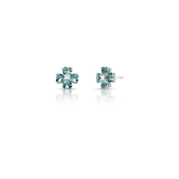 Brinco prata 925 flor maior turmalina
