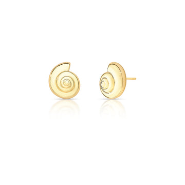 Brinco caracol com banho de ouro 18k