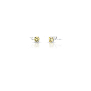 Brinco prata 925 oval citrino e gota cristal
