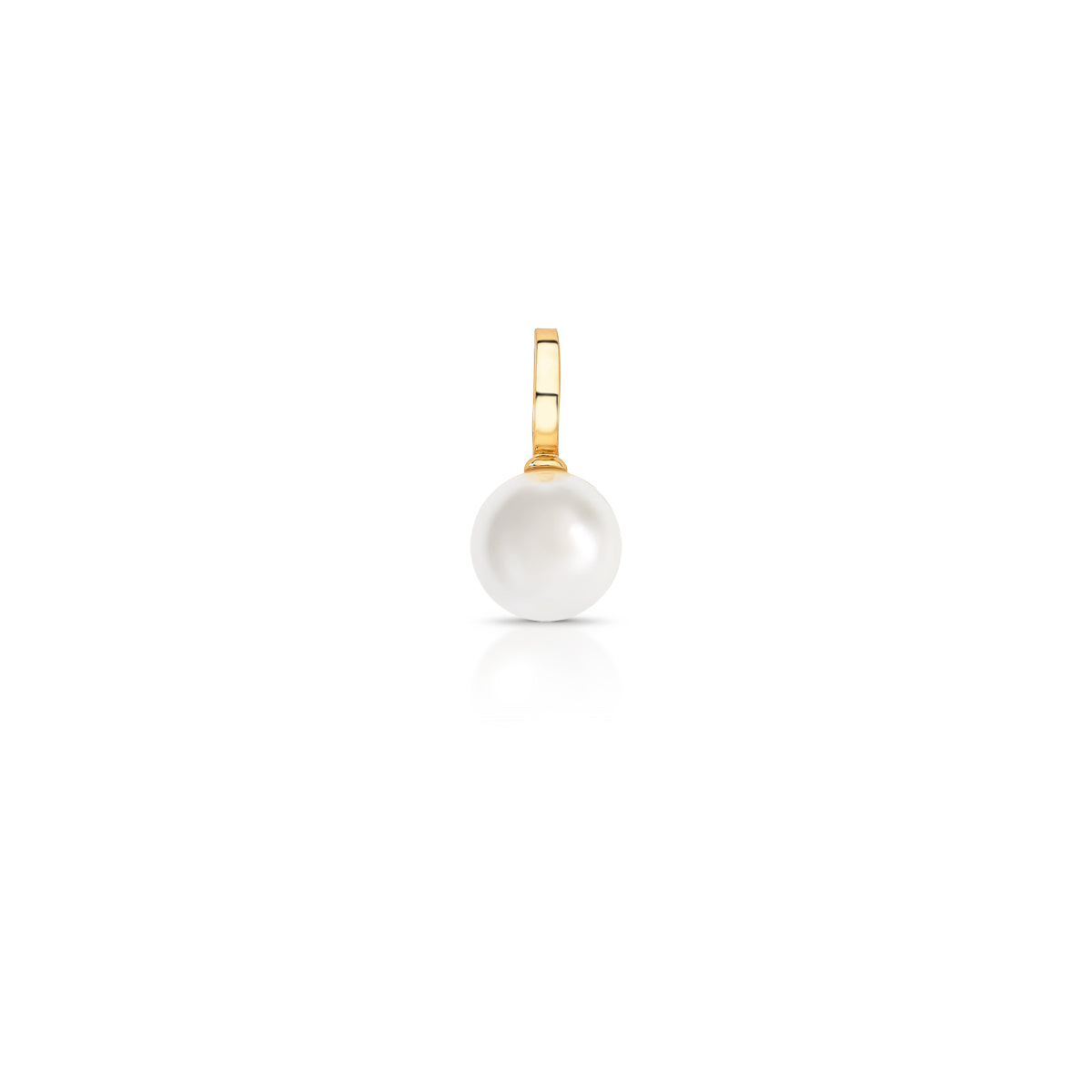 Pingente click pérola com banho de ouro 18k