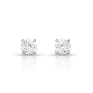 Brinco MOISSANITE G prata 925 ponto de luz 2 quilate com banho de ródio branco