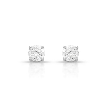 Brinco MOISSANITE M prata 925 ponto de luz 1 quilate com banho de ródio branco