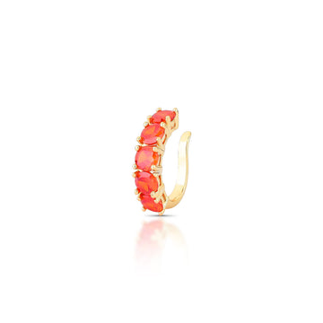 Piercing fake zircônia aperol com banho de ouro 18k