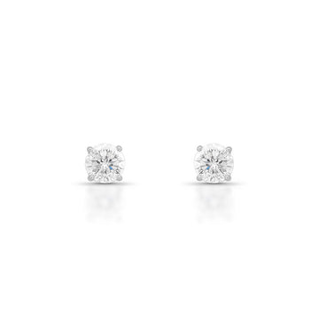 Brinco MOISSANITE P prata 925 ponto de luz 0,5 quilate com banho de ródio branco
