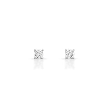 Brinco MOISSANITE PP prata 925 ponto de luz 0.3 quilates com banho de ródio branco