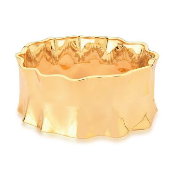 Pulseira bracelete MAXI orgânico com banho de ouro 18k