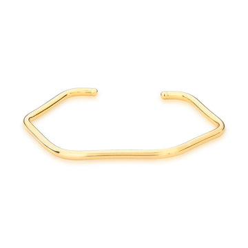 Pulseira bracelete aro curve dourado