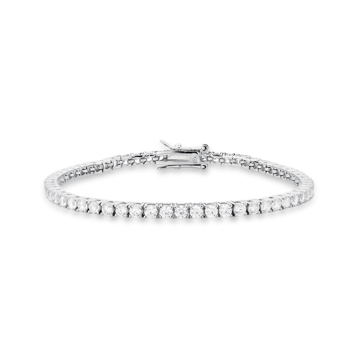 Pulseira prata 925 riviera 4 pontas