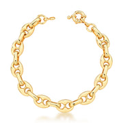 Pulseira elos inspired fecho boia dourada