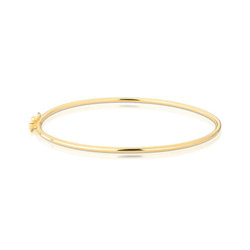 Pulseira bracelete slim liso com banho de ouro 18k