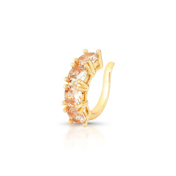 Piercing fake champanhe com banho de ouro 18k
