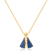 Colar nossa senhora reversível com banho de ouro 18k