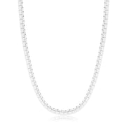 Colar choker placas quadradas em ródio branco