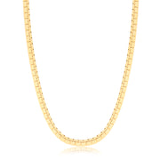 Colar choker placas quadradas lisas com banho de ouro 18k
