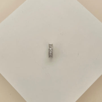 Pingente separador baguetes cristal com banho de ródio branco