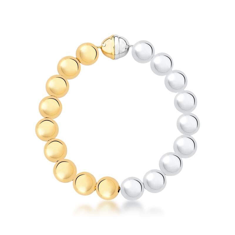 Pulseira esferas mistura de banhos fecho ima