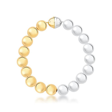 Pulseira esferas mistura de banhos fecho ima