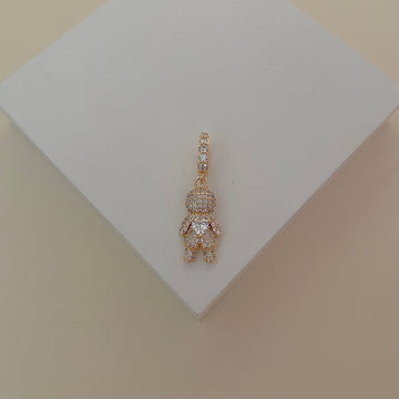 Pingente MENINO cristal com banho de ouro 18k
