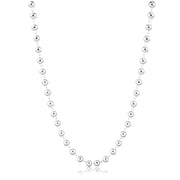 Colar choker esferas com banho de ródio branco