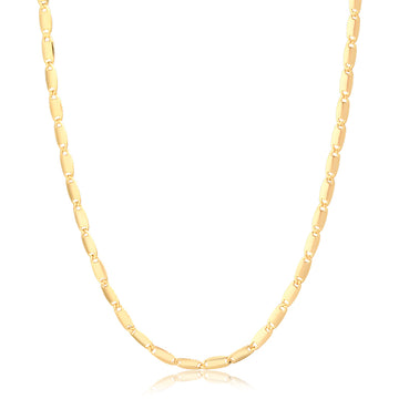 Colar choker piastrini com banho de ouro 18k