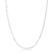 Colar choker piastrini com banho de ródio branco