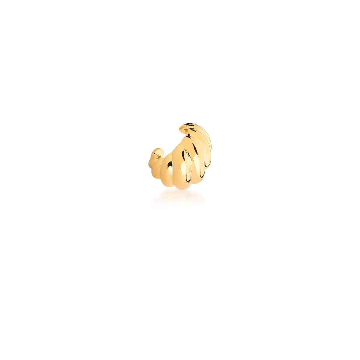 Piercing caracol abaloado com banho de ouro 18k