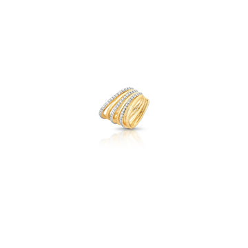 Piercing linhas lisas e cravejadas com banho de ouro 18k