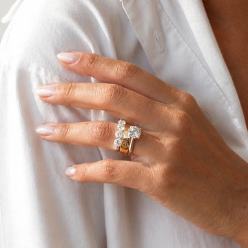 Anel MOISSANITE solitário joia em prata 925 8mm 2ct com banho de ródio branco
