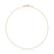 Colar choker navetes cristal com banho de ouro 18k