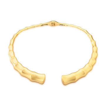 Colar aro fosco orgânico luxo com banho de ouro18k