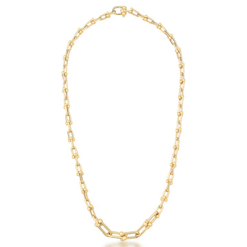Colar elos modernos slim dourado
