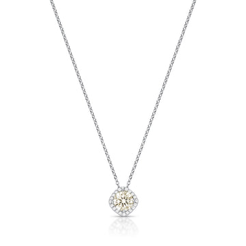 Colar MOISSANITE quadrado cravejado 6,5mm em prata 925