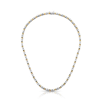 Colar prata 925 riviera Celina detalhe X dourado