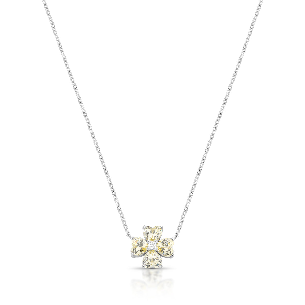 Colar prata 925 flor citrino