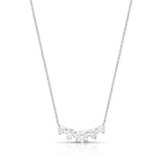 Colar prata 925 5 zircônias degrade