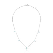 Colar prata 925 gotinha turmalina clara