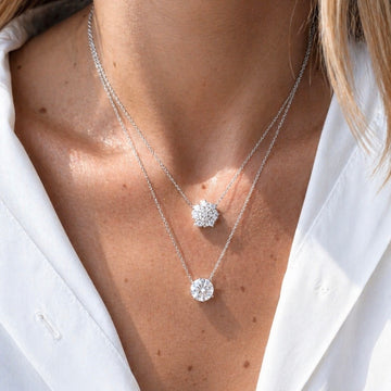 Colar MOISSANITE solitário joia em prata 925 pedra 10mm 4 quilates