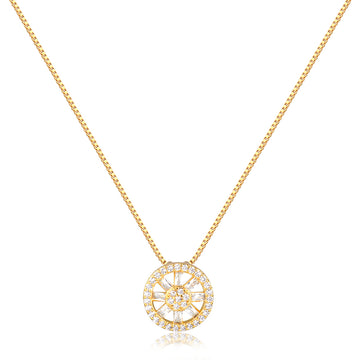 Colar pizza vazado com banho de ouro 18k