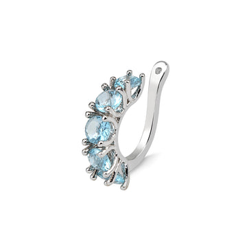 Piercing fake topázio com banho de ródio branco