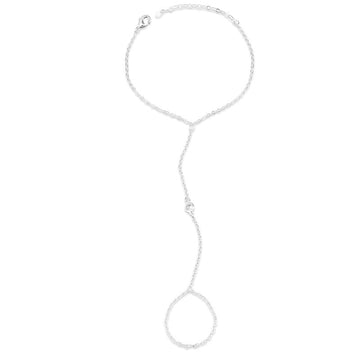 Hand Chain ponto de luz com banho de ródio branco